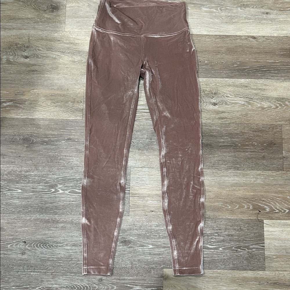 Lululemon Women’s Pink Velour Workout Leggings
